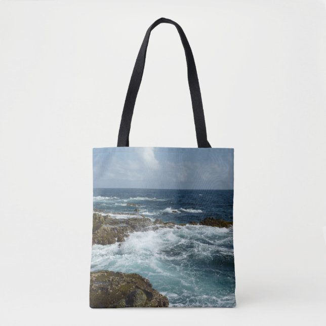 Arubas Felsküste und blauer Ozean Tasche (Vorderseite)