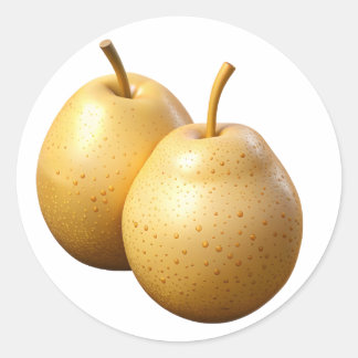 Arugula Plastic 3D - Étiquette rond brillant