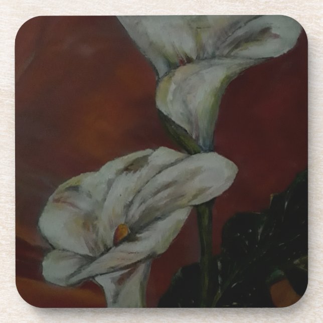 Arum Lilies 2 Getränkeuntersetzer (Vorderseite)