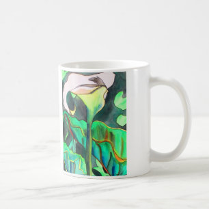 Arum Lily Aquarellmalerei Kaffeetasse
