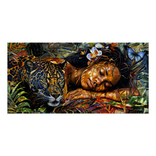 "Arumáya" Jaguars Bloom - Frauen in Amazonien Poster