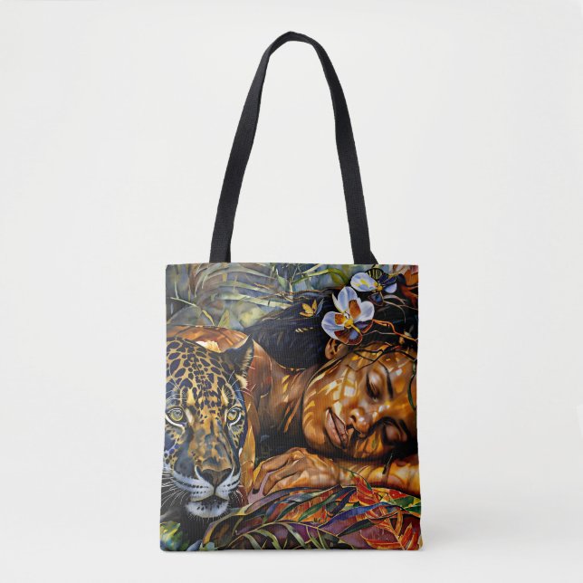 "Arumáya" Jaguars Bloom - Frauen in Amazonien Tasche (Vorderseite)