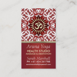 Aruna Yoga-OstZeitalter-Visitenkarte Visitenkarte