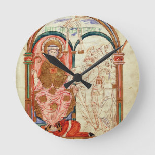 Arundel 155 f.133 Monks of Christchurch, Canterbur Runde Wanduhr