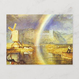 Arundel-Burg mit Regenbogen c 1824 Postkarte