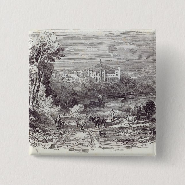 Arundelschloss und -stadt button (Vorderseite)