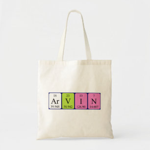 Arvin nom de table périodique sac fourre-tout