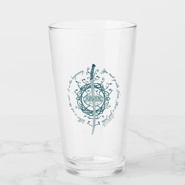 ARWEN™ Elben-Schwert Zitat Glas (Vorderseite)