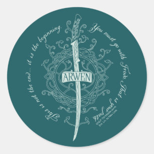 ARWEN™ Elben-Schwert Zitat Runder Aufkleber