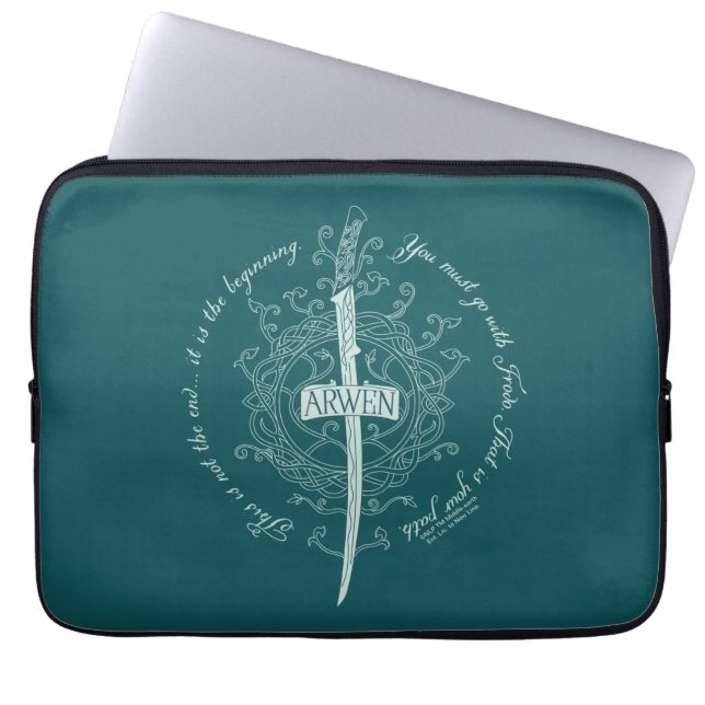 ARWEN™ Elven Sword Quote Laptopschutzhülle (Vorderseite)