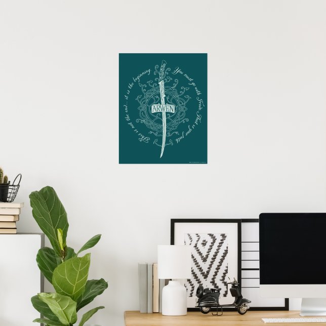 ARWEN™ Elven Sword Quote Poster (Heimbüro)