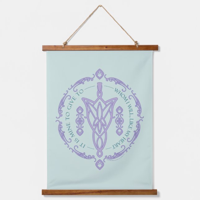 ARWEN™ Evenstar Quote Graphic Wandteppich Mit Holzrahmen (Vorderseite)