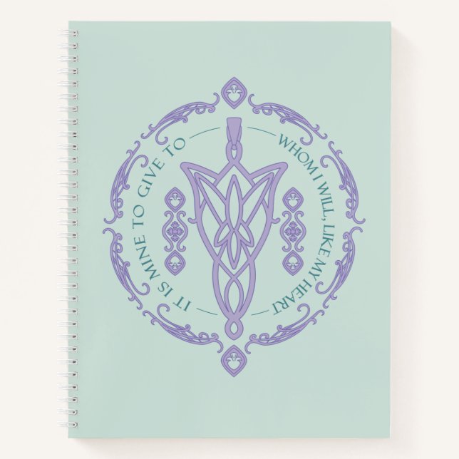 ARWEN™ Evenstar-Zitat-Grafik Notizbuch (Vorderseite)