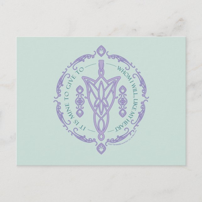 ARWEN™ Evenstar-Zitat-Grafik Postkarte (Vorderseite)