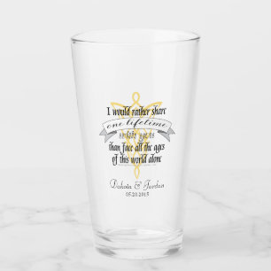 Arwen "One Lifetime with you" Zitat mit Banner Glas