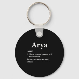Arya Namensdefinition Schlüsselanhänger