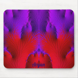 ARYAN ~ Zany Hot Shades of Red and Lila Mousepad