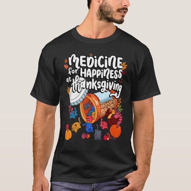 Arzneimittel für das Glück am Erntedank Katzenko T-Shirt (Vorderseite)