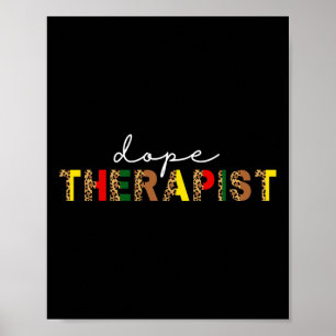 Arzneimitteltherapeut Berater Leopard Print Black Poster