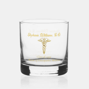 Arzt Arzt Nurse Caduceus Name Class Whiskyglas