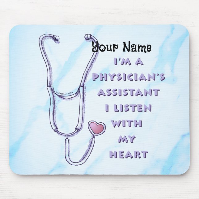 Arzt-Assistent Herz Mousepad (Vorne)