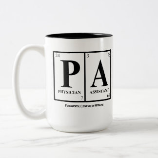 Arzt-behilfliche (PA) Tasse, mit Zitat Zweifarbige Tasse