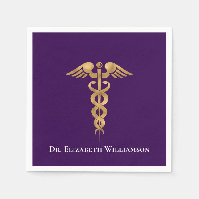 Arzt Caduceus Serviette (Vorderseite)