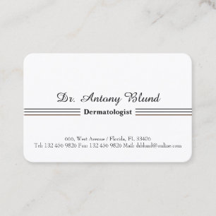 Arzt Dermatologe Visitenkarte