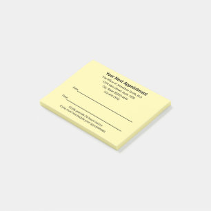 Arzt Erinnerung Creme für den nächsten Termin Post-it Klebezettel