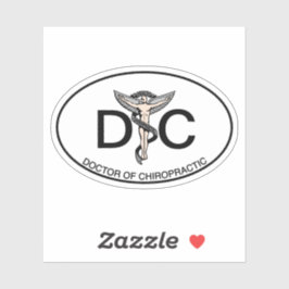 Arzt für Chiropraktik mit Emblem-Oval-Aufkleber Aufkleber