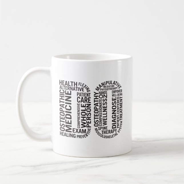 Arzt für Osteopathie Kaffeetasse (Links)