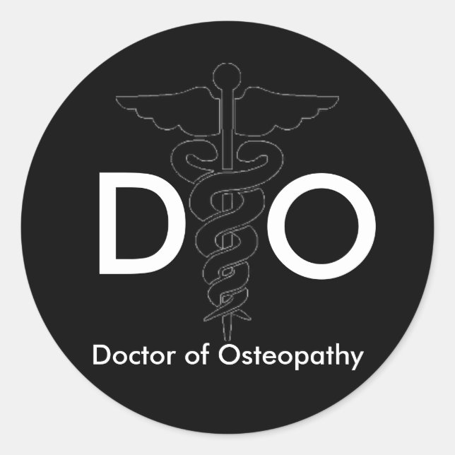 Arzt für Osteopathie Runder Aufkleber (Vorderseite)