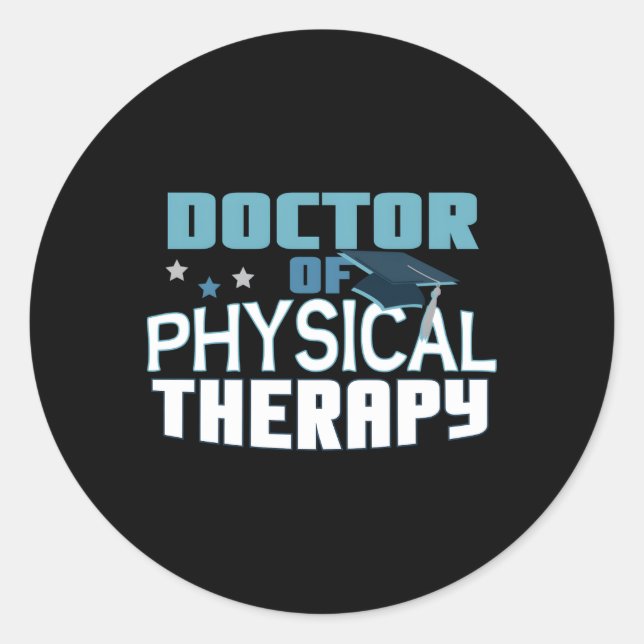 Arzt für Physikalische Therapie t Neuer Therapeut  Runder Aufkleber (Vorderseite)