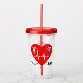 Arzt Gekümmert für Life Akryllische Tumbler Acryltrinkbecher