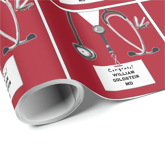 Arzt-Geschenkverpackungspapier Geschenkpapier (Rolleneckpunkt)