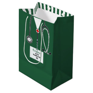 Arzt-Glückwunsch-Geschenktasche Medium Mittlere Geschenktüte