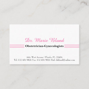 Arzt-Gynäkologen Pink Visitenkarte