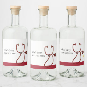 Arzt, Krankenpflege, Medizin, Krankenhaus Alkoholflaschenetikett