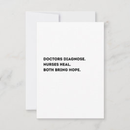Arzt & Krankenpfleger Definitionskarte – Herzlich  Dankeskarte