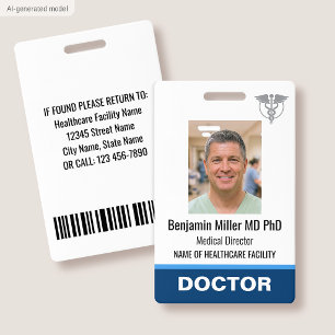Arzt Krankenschwester ID-Ausweis Foto Logo Arzt MD Ausweis