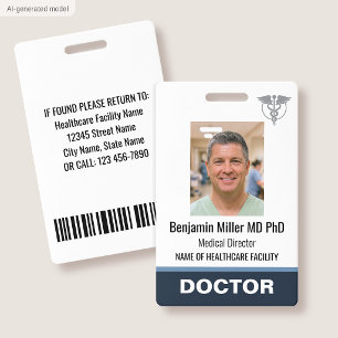 Arzt Krankenschwester ID-Ausweis Foto Logo Arzt MD Ausweis