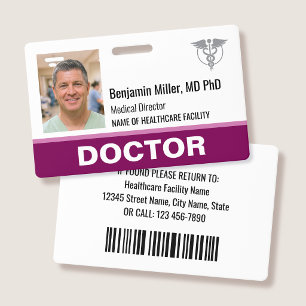 Arzt Krankenschwester ID-Ausweis Foto Logo Modern Ausweis
