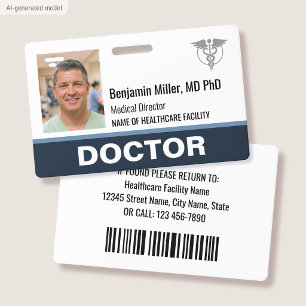 Arzt Krankenschwester ID-Ausweis Foto Logo Modern Ausweis