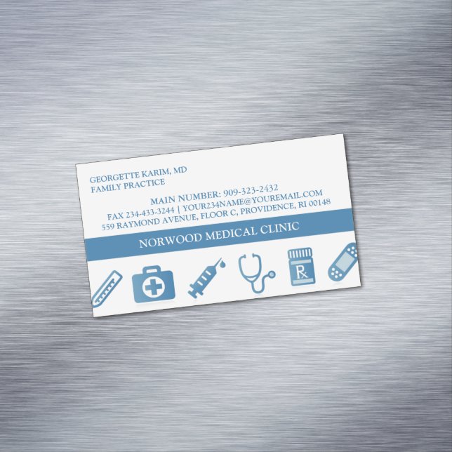 Arzt Magnetische Visitenkarte (Beispiel)