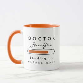 ARZT [Name] Orange & Weiß beladen Tasse