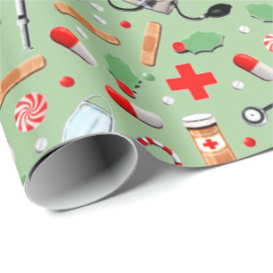 Arzt oder Krankenpfleger Weihnachtsgeschenk Verpac Geschenkpapier