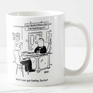Arzt & Patient in der Arztpraxis - Bauchgefühl Kaffeetasse