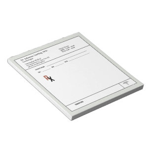 Arzt Rezept Notizblock – Editierbare Arzt RX
