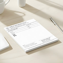 Arzt Rezeptblock | Editierbarer RX Notizblock