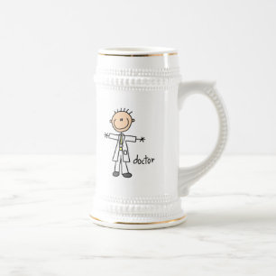 Arzt-Strichmännchen Bierglas